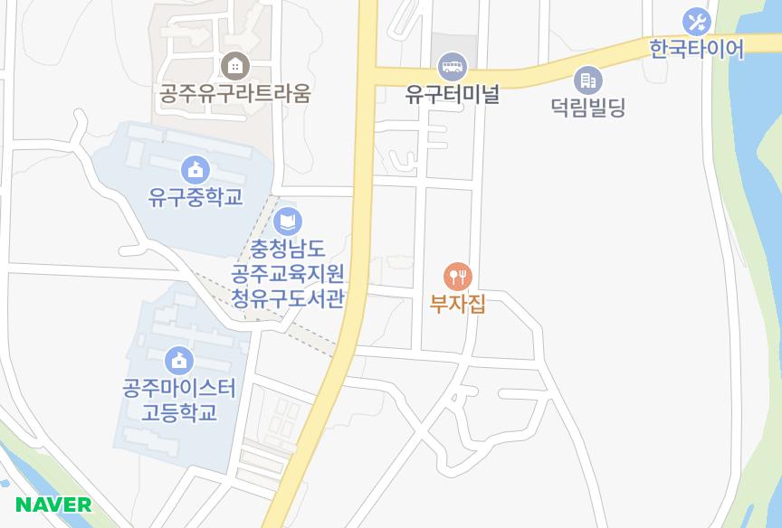 충청남도 공주시 유구읍 백교리 부광 위치·실거래 시세 지도