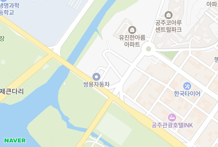 충청남도 공주시 신관동 리버하임 위치·실거래 시세 지도