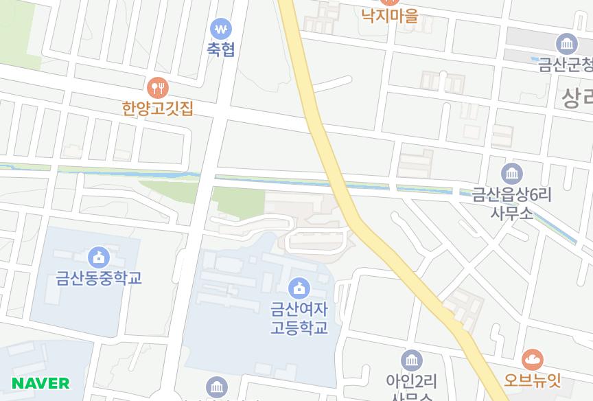 충청남도 금산군 금산읍 아인리 해맑은 위치·실거래 시세 지도