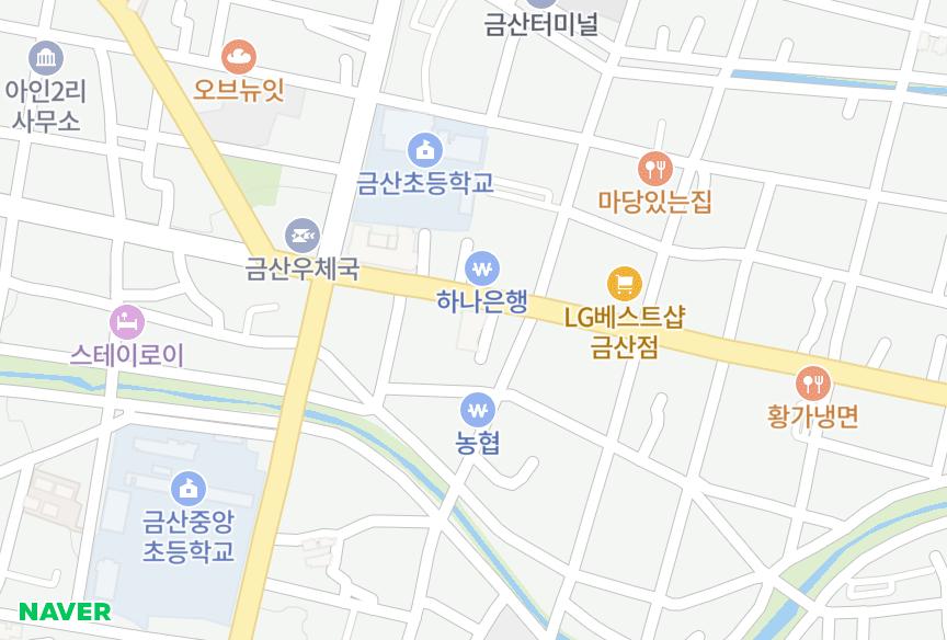충청남도 금산군 금산읍 상리 스마트블루 위치·실거래 시세 지도