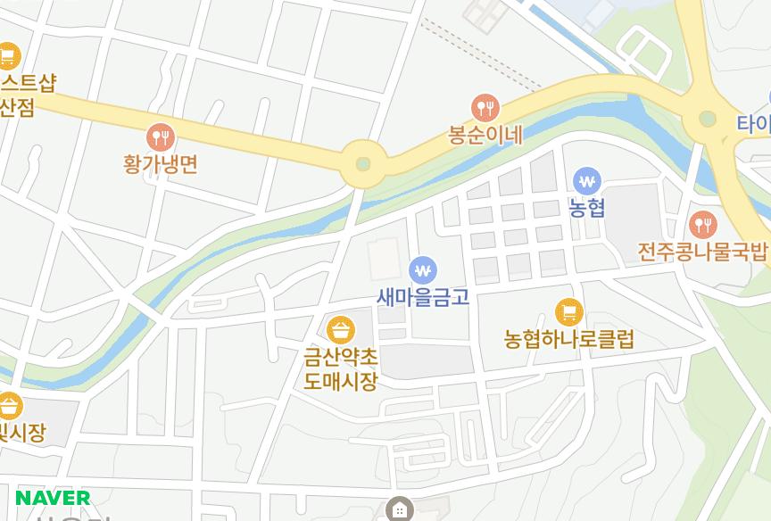 충청남도 금산군 금산읍 중도리 방원한방타운 위치·실거래 시세 지도