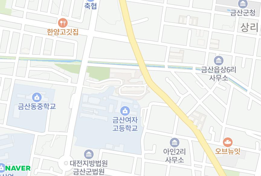 충청남도 금산군 금산읍 아인리 렉시움 위치·실거래 시세 지도