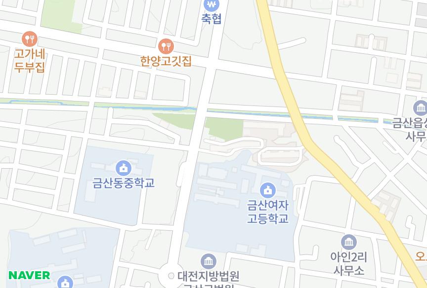 충청남도 금산군 금산읍 아인리 라미에르 위치·실거래 시세 지도