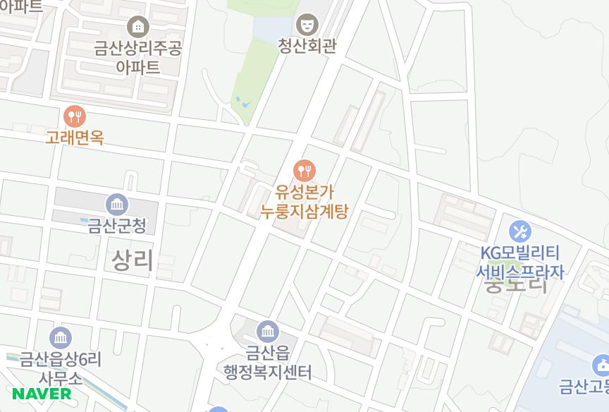 충청남도 금산군 금산읍 상리 삼일2차 위치·실거래 시세 지도