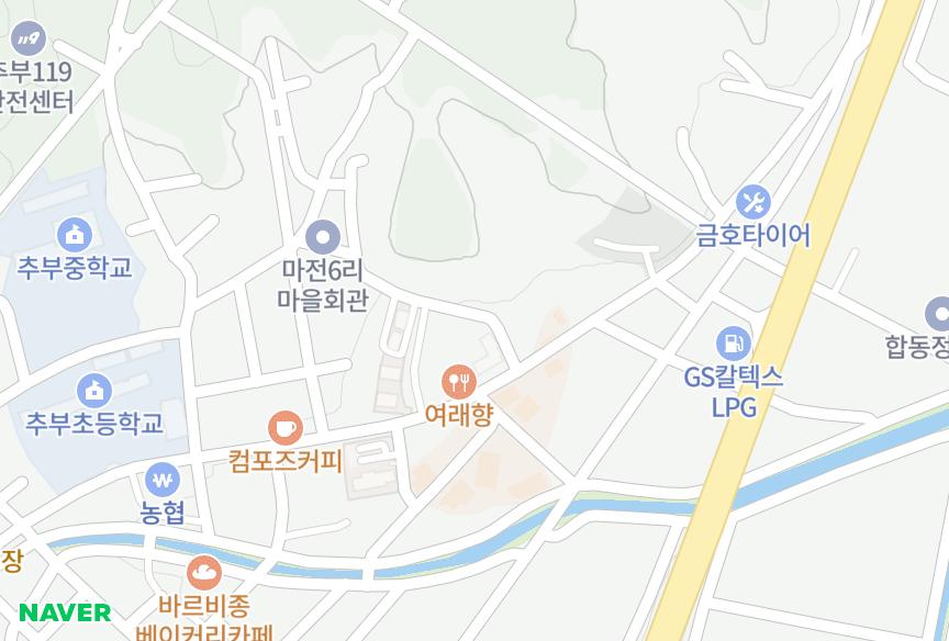 충청남도 금산군 추부면 마전리 대한 위치·실거래 시세 지도