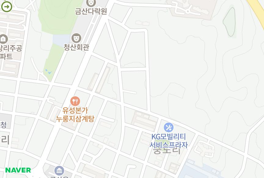 충청남도 금산군 금산읍 중도리 동남 위치·실거래 시세 지도