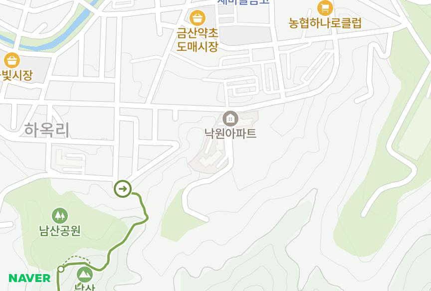충청남도 금산군 금산읍 중도리 금산읍 중도리낙원2차 위치·실거래 시세 지도