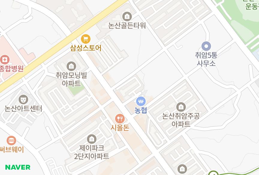 충청남도 논산시 취암동 세중참사랑 위치·실거래 시세 지도