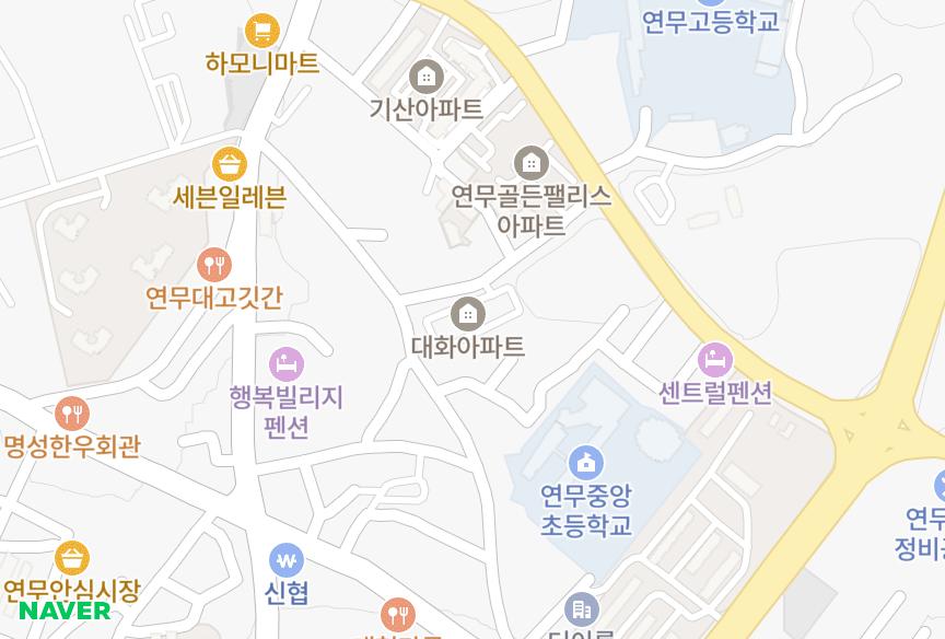 충청남도 논산시 연무읍 동산리 대화 위치·실거래 시세 지도