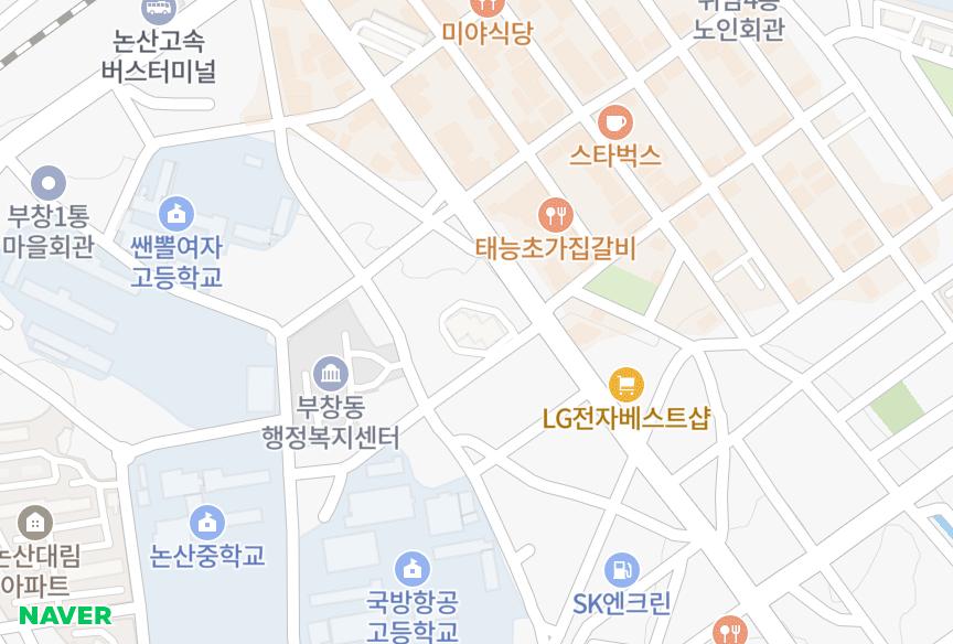 충청남도 논산시 취암동 부국 위치·실거래 시세 지도