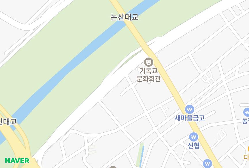 충청남도 논산시 대교동 알칸스빌 위치·실거래 시세 지도