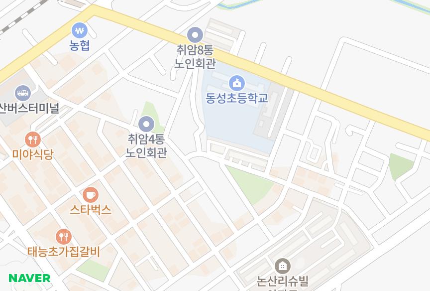 충청남도 논산시 취암동 대화 위치·실거래 시세 지도