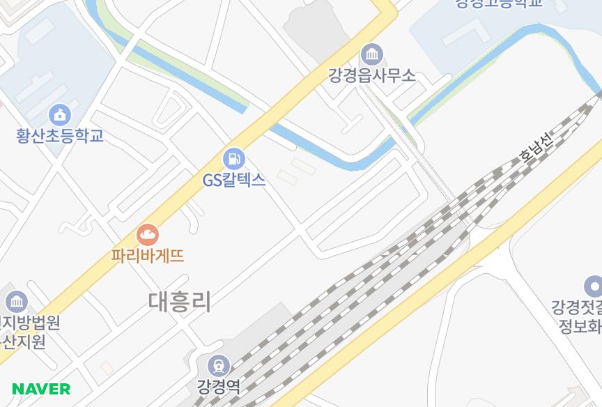 충청남도 논산시 강경읍 대흥리 제일 위치·실거래 시세 지도