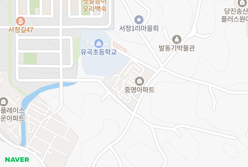 충청남도 당진시 송산면 유곡리 송산중명 위치·실거래 시세 지도