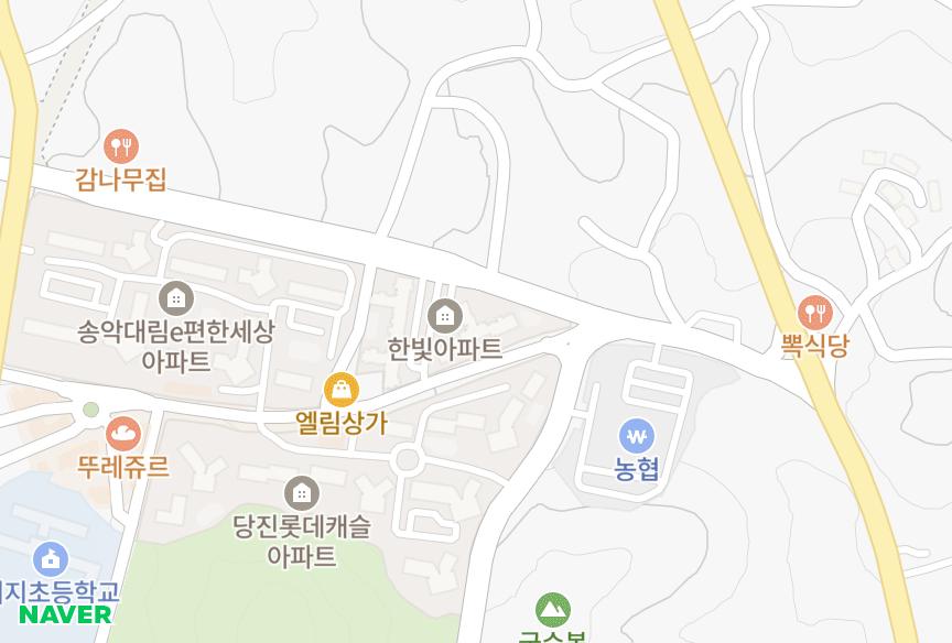 충청남도 당진시 송악읍 반촌리 HB한빛102동 위치·실거래 시세 지도