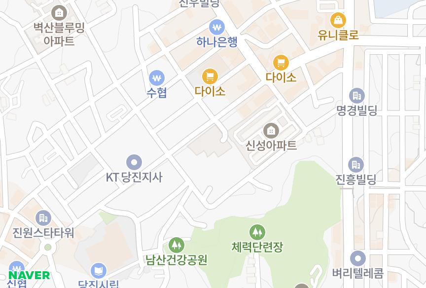 충청남도 당진시 읍내동 당진중앙로청광플러스원 위치·실거래 시세 지도