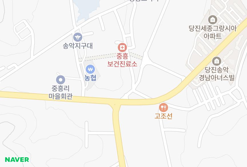 충청남도 당진시 송악읍 중흥리 당진정우 위치·실거래 시세 지도