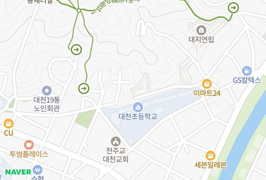 충청남도 보령시 대천동 아남 위치·실거래 시세 지도