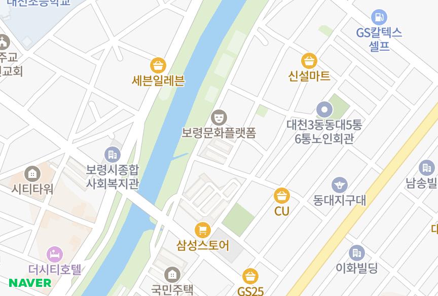 충청남도 보령시 동대동 백마 위치·실거래 시세 지도