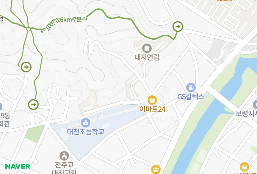 충청남도 보령시 대천동 보령 위치·실거래 시세 지도