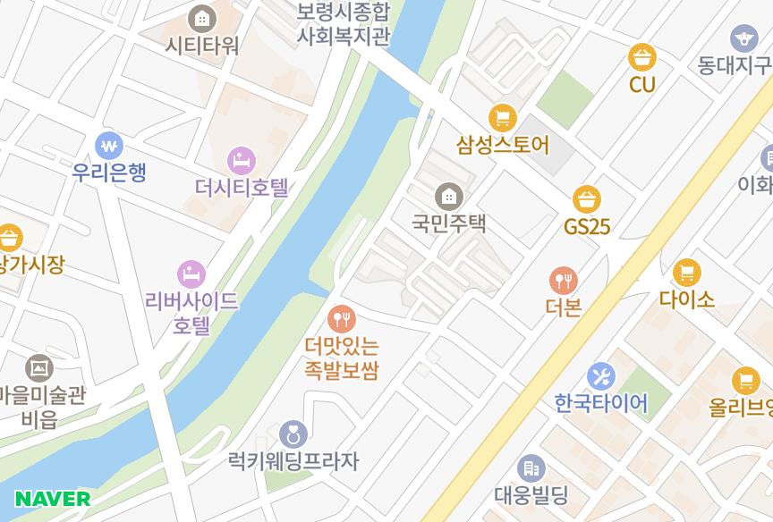 충청남도 보령시 동대동 동대보령맨션2차 위치·실거래 시세 지도