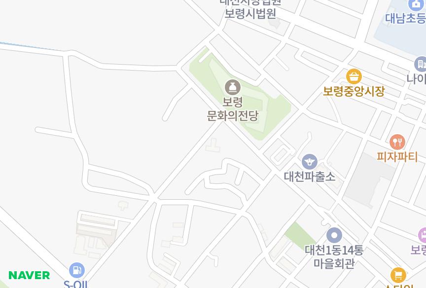 충청남도 보령시 대천동 신성팰리스 위치·실거래 시세 지도