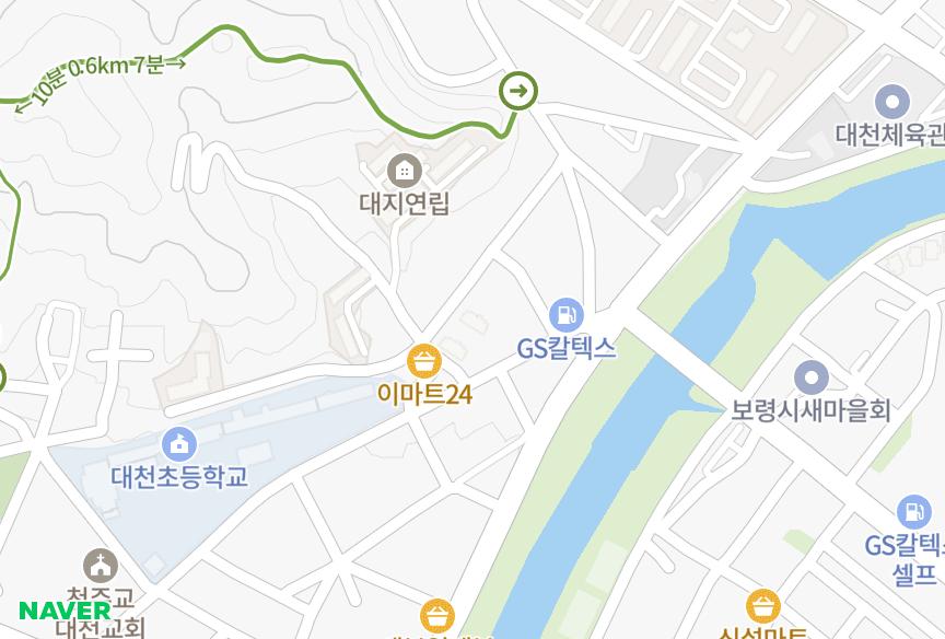충청남도 보령시 대천동 엘케이산새마을302동 위치·실거래 시세 지도
