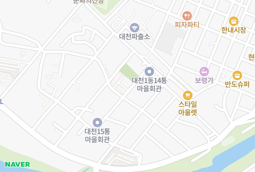 충청남도 보령시 대천동 궁전 위치·실거래 시세 지도