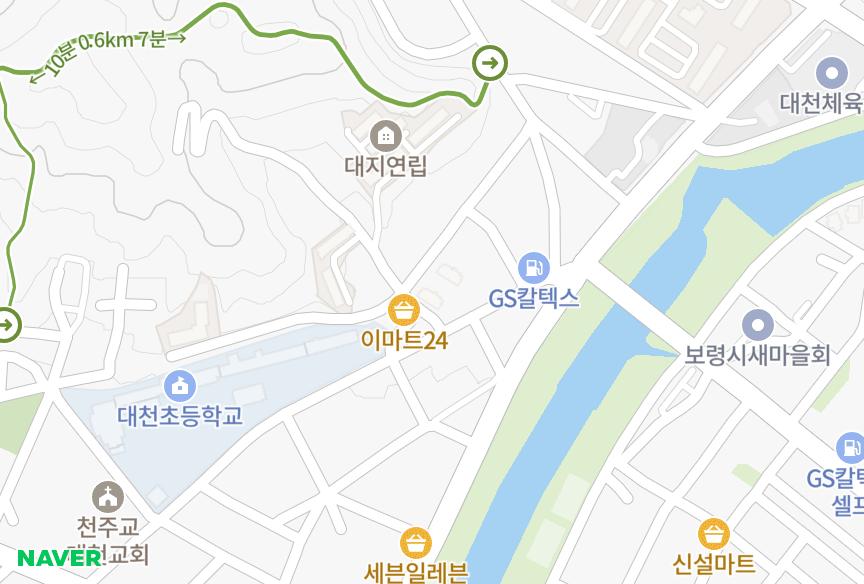 충청남도 보령시 대천동 엘케이산새마을301동 위치·실거래 시세 지도