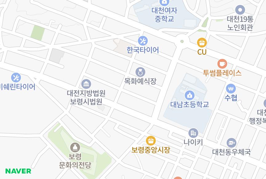 충청남도 보령시 대천동 대천맨션 위치·실거래 시세 지도