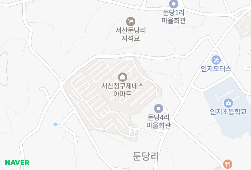 충청남도 서산시 인지면 둔당리 서산청구제네스 위치·실거래 시세 지도