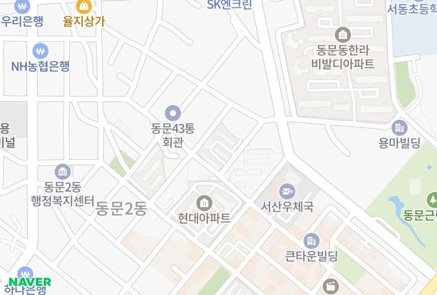 충청남도 서산시 동문동 극동한신 위치·실거래 시세 지도