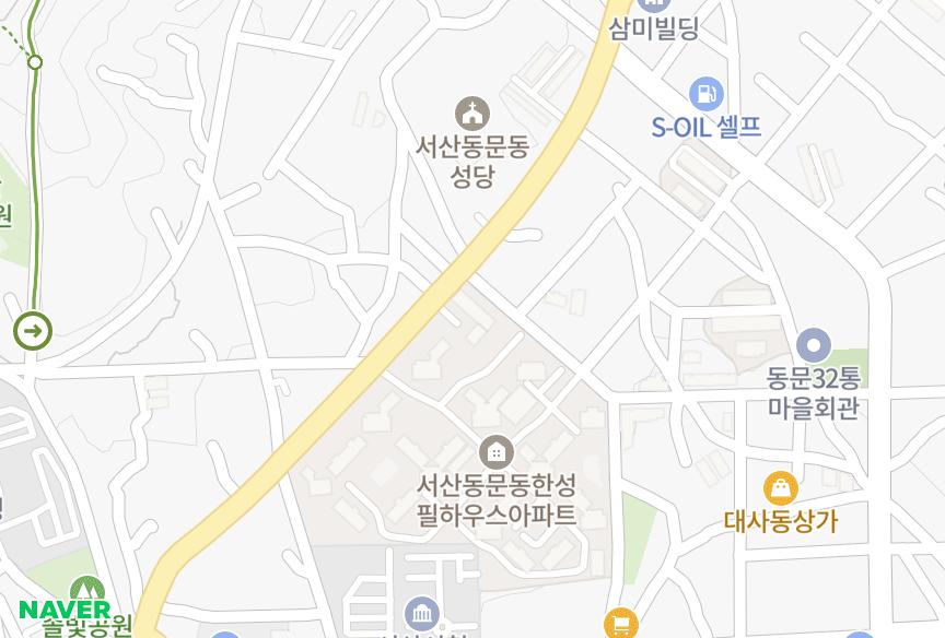 충청남도 서산시 동문동 보령훼미리 위치·실거래 시세 지도