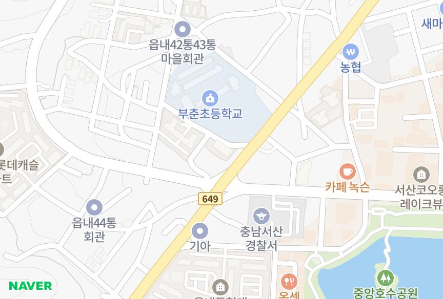 충청남도 서산시 읍내동 안산 위치·실거래 시세 지도