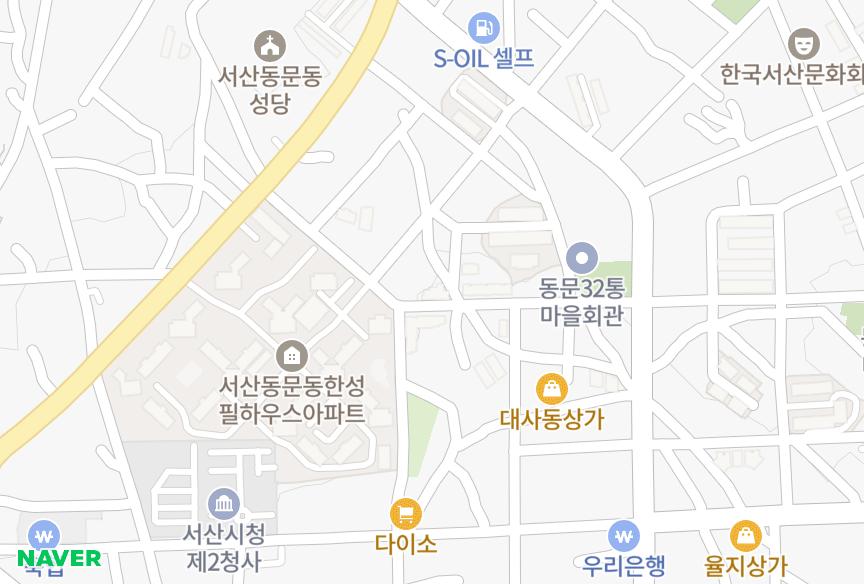 충청남도 서산시 동문동 우리 위치·실거래 시세 지도