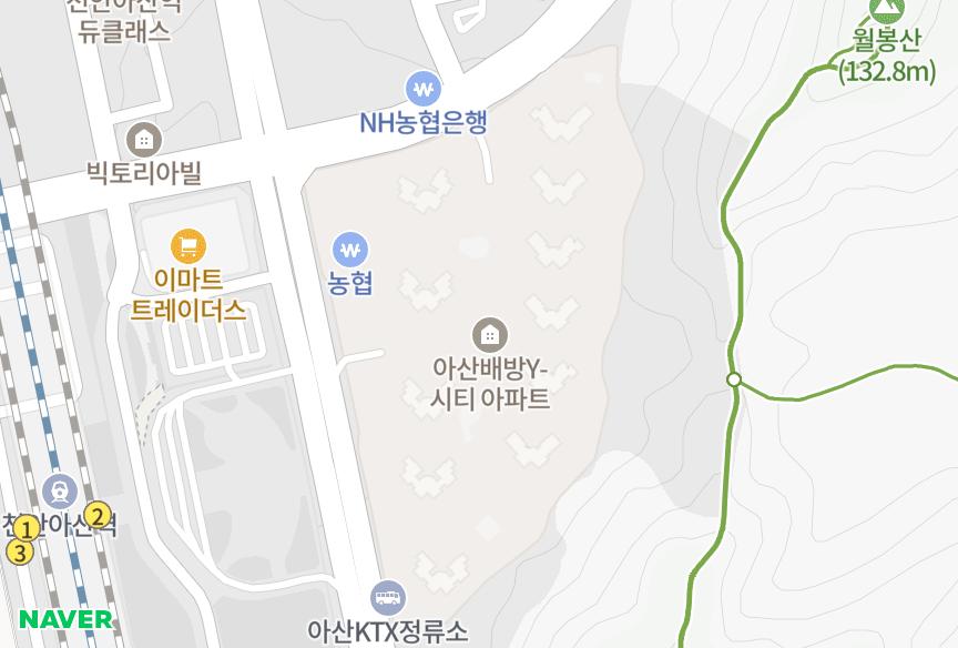 충청남도 아산시 배방읍 장재리 요진와이시티 위치·실거래 시세 지도
