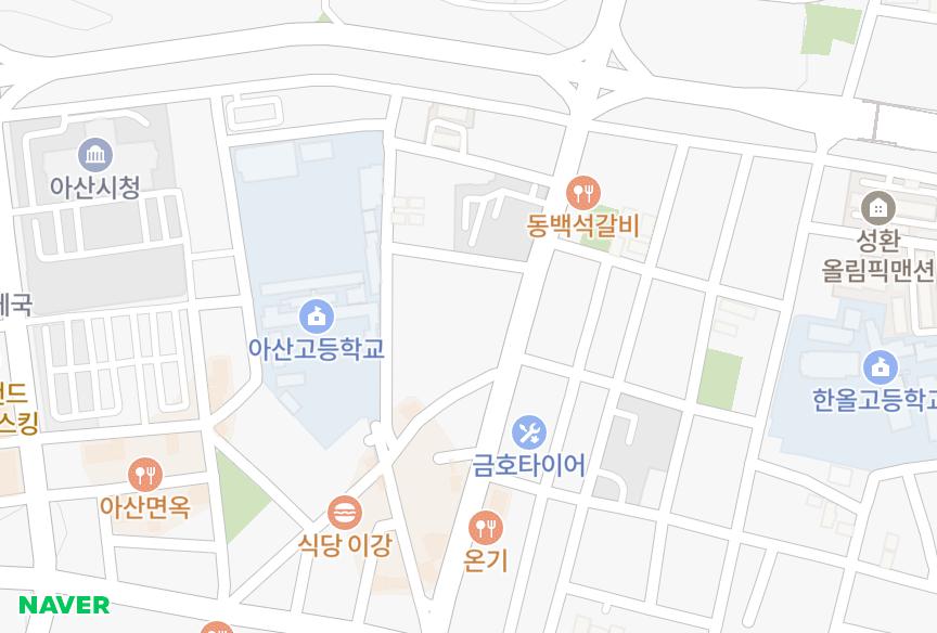 충청남도 아산시 권곡동 충무 위치·실거래 시세 지도