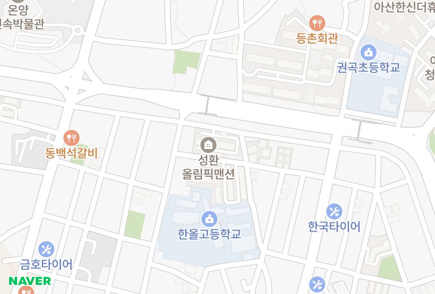 충청남도 아산시 권곡동 올림픽 위치·실거래 시세 지도
