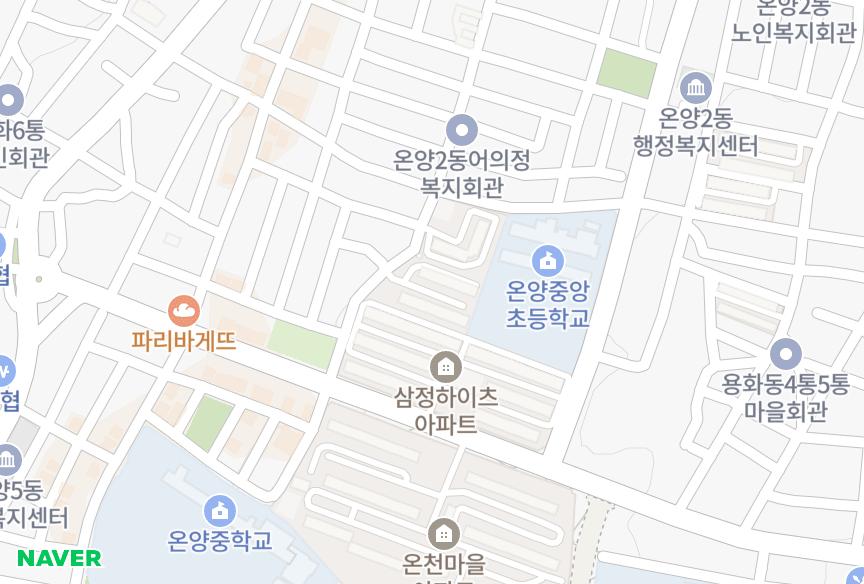 충청남도 아산시 온천동 온양시영 위치·실거래 시세 지도