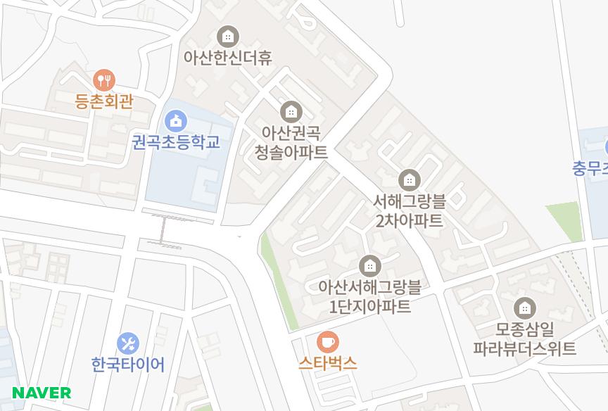 충청남도 아산시 권곡동 권곡한성하우시스 위치·실거래 시세 지도