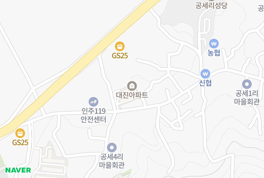 충청남도 아산시 인주면 공세리 대진 위치·실거래 시세 지도