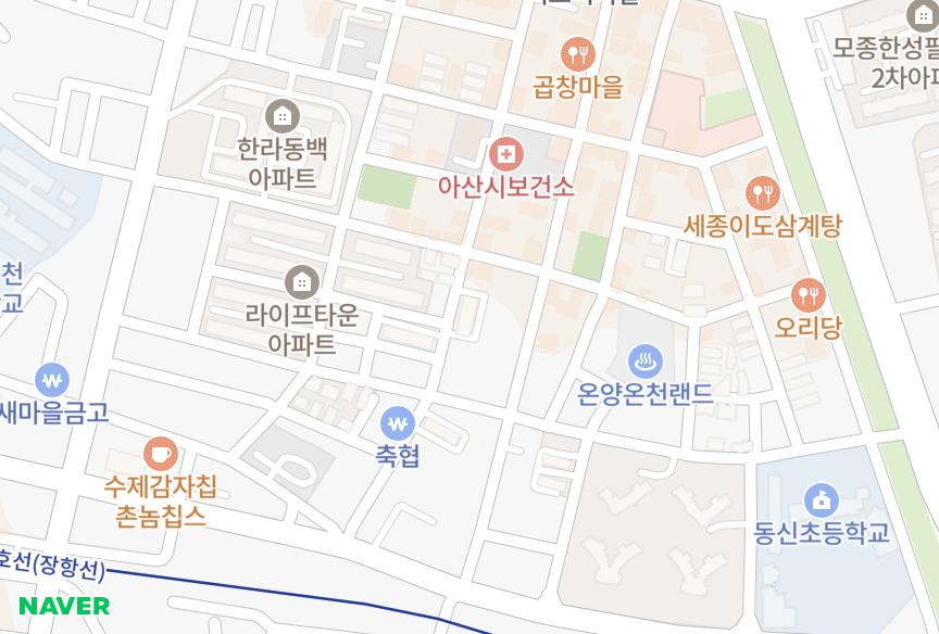 충청남도 아산시 모종동 활림1차맨션 위치·실거래 시세 지도