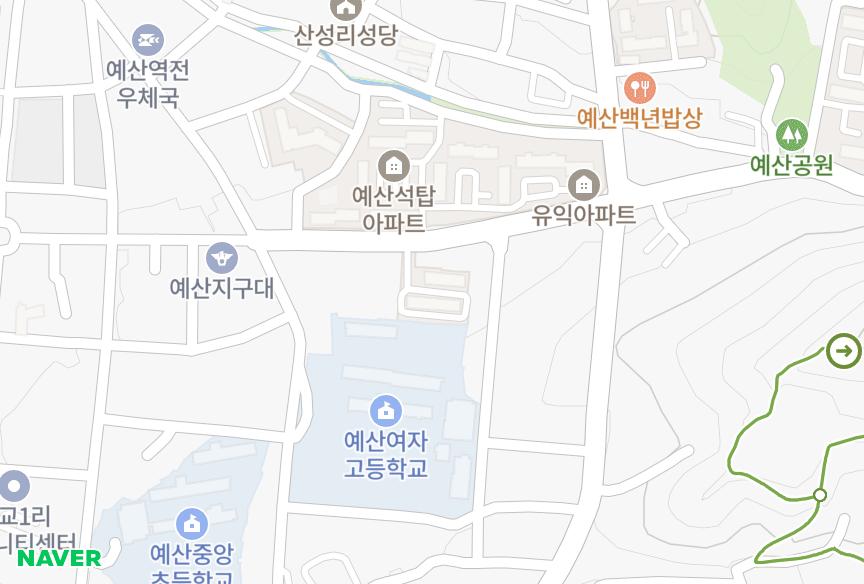 충청남도 예산군 예산읍 주교리 오성그린 위치·실거래 시세 지도