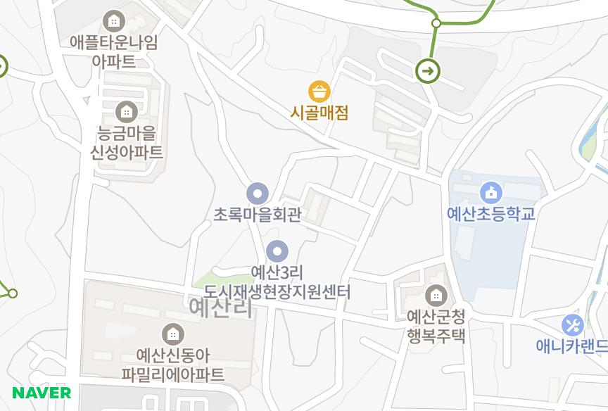 충청남도 예산군 예산읍 예산리 푸른마을오성 위치·실거래 시세 지도