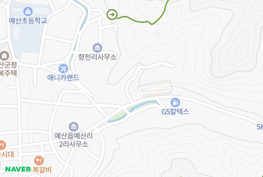 충청남도 예산군 예산읍 향천리 신천맨숀 위치·실거래 시세 지도