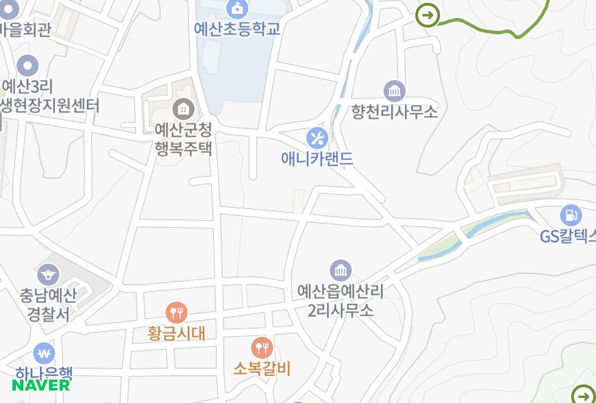 충청남도 예산군 예산읍 예산리 삼미 위치·실거래 시세 지도