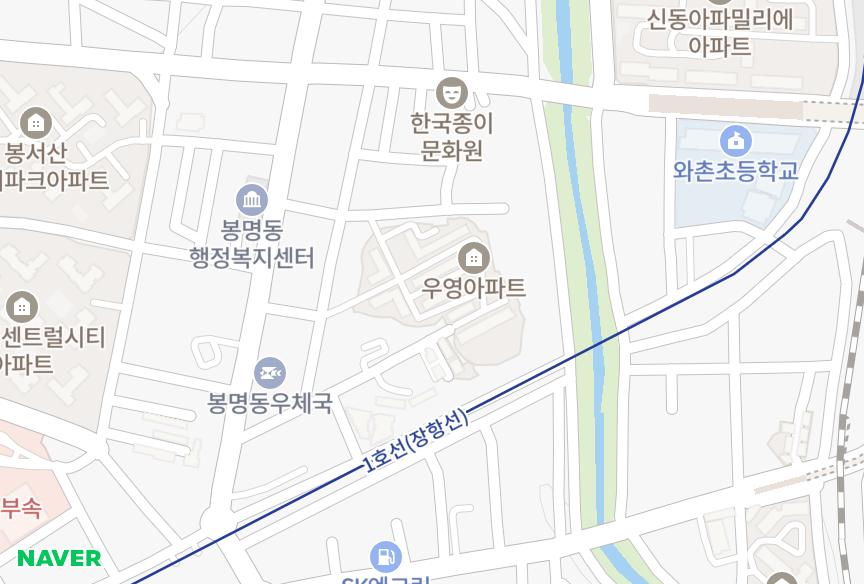 충청남도 천안시 동남구 봉명동 우영 위치·실거래 시세 지도