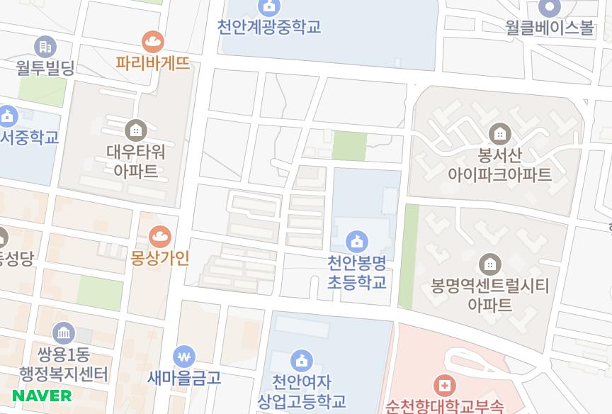 충청남도 천안시 동남구 봉명동 성지 위치·실거래 시세 지도