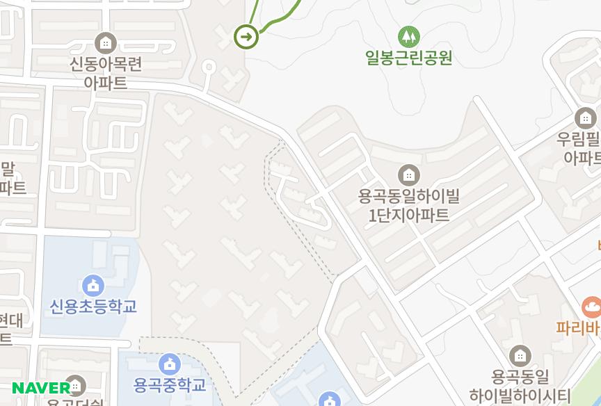 충청남도 천안시 동남구 용곡동 용곡마을동일하이빌2단지 위치·실거래 시세 지도