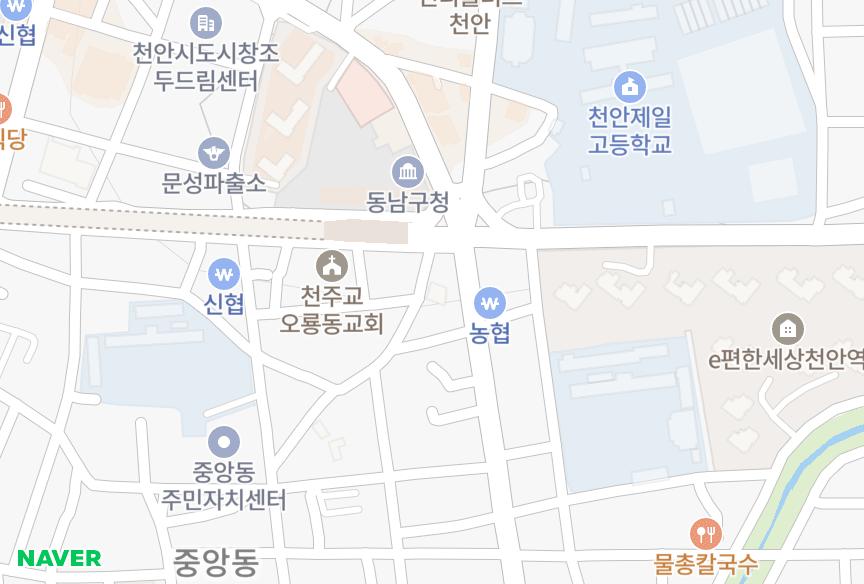 충청남도 천안시 동남구 오룡동 씨타운 위치·실거래 시세 지도
